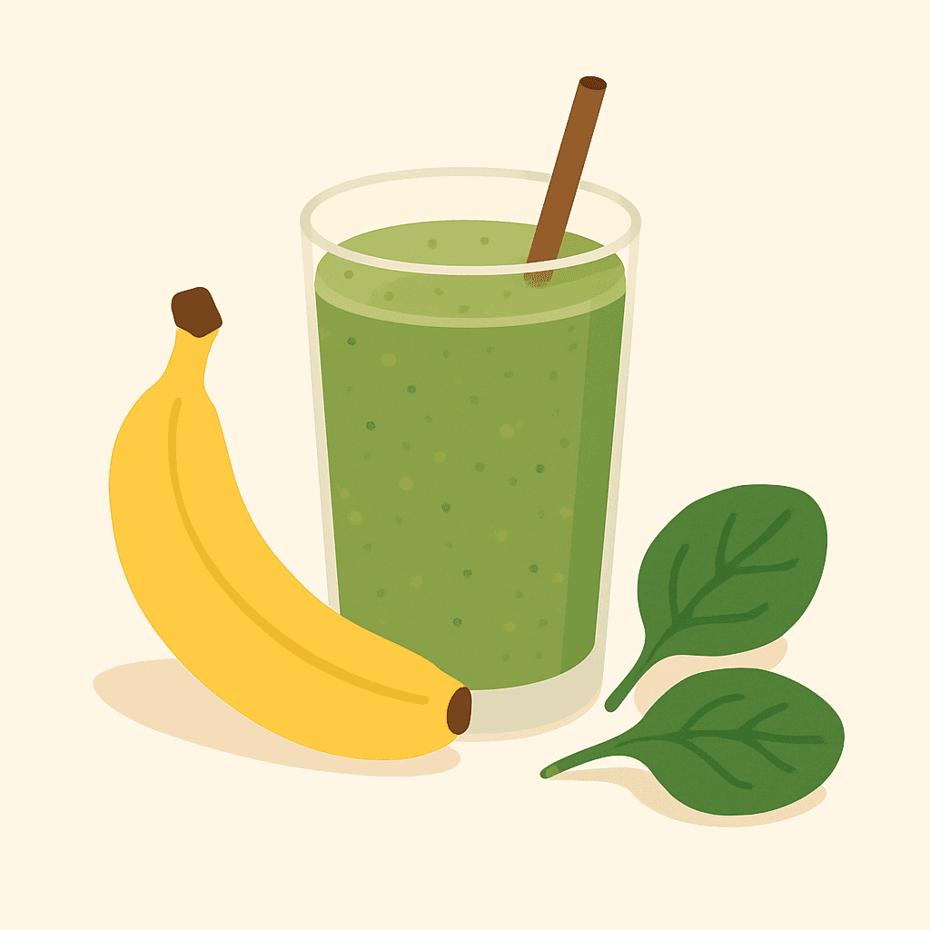 초록이 부담되면 이것부터, 시금치 바나나 스무디
