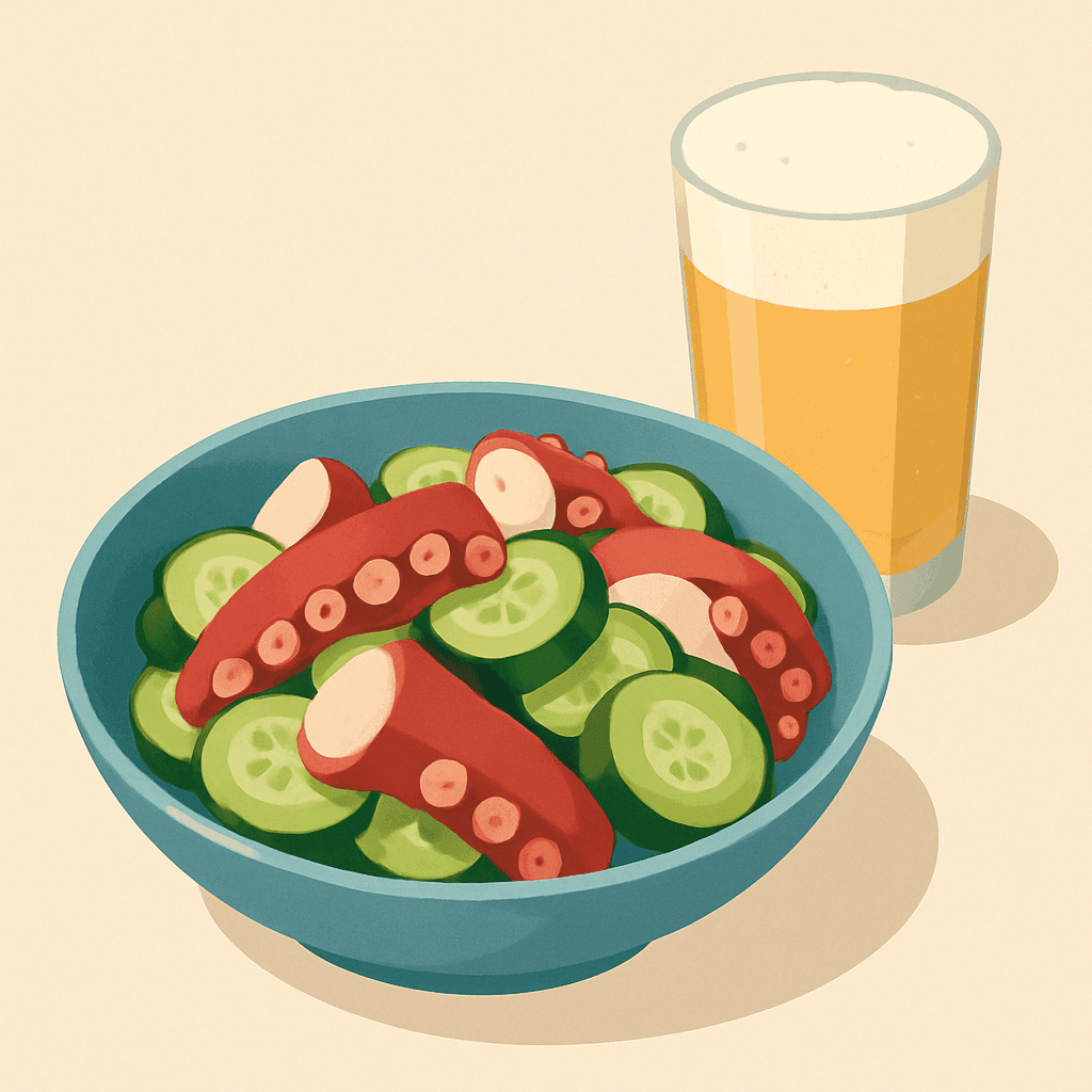 씹을수록 배부른 문어 오이무침, 맥주 대신 이거