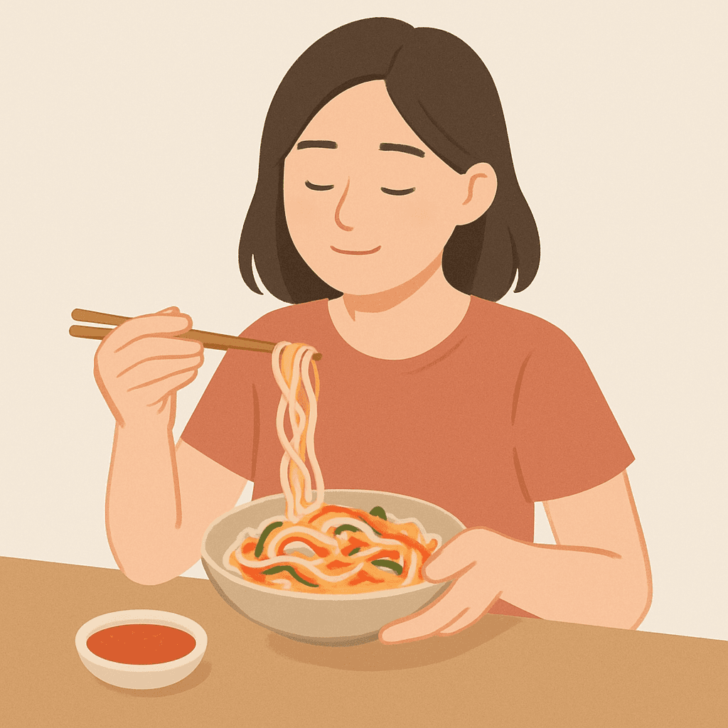 요즘 다이어트하는 사람들 곤약면 왜 이렇게 먹나 했는데, 직접 비벼 먹어보니 알겠더라고요